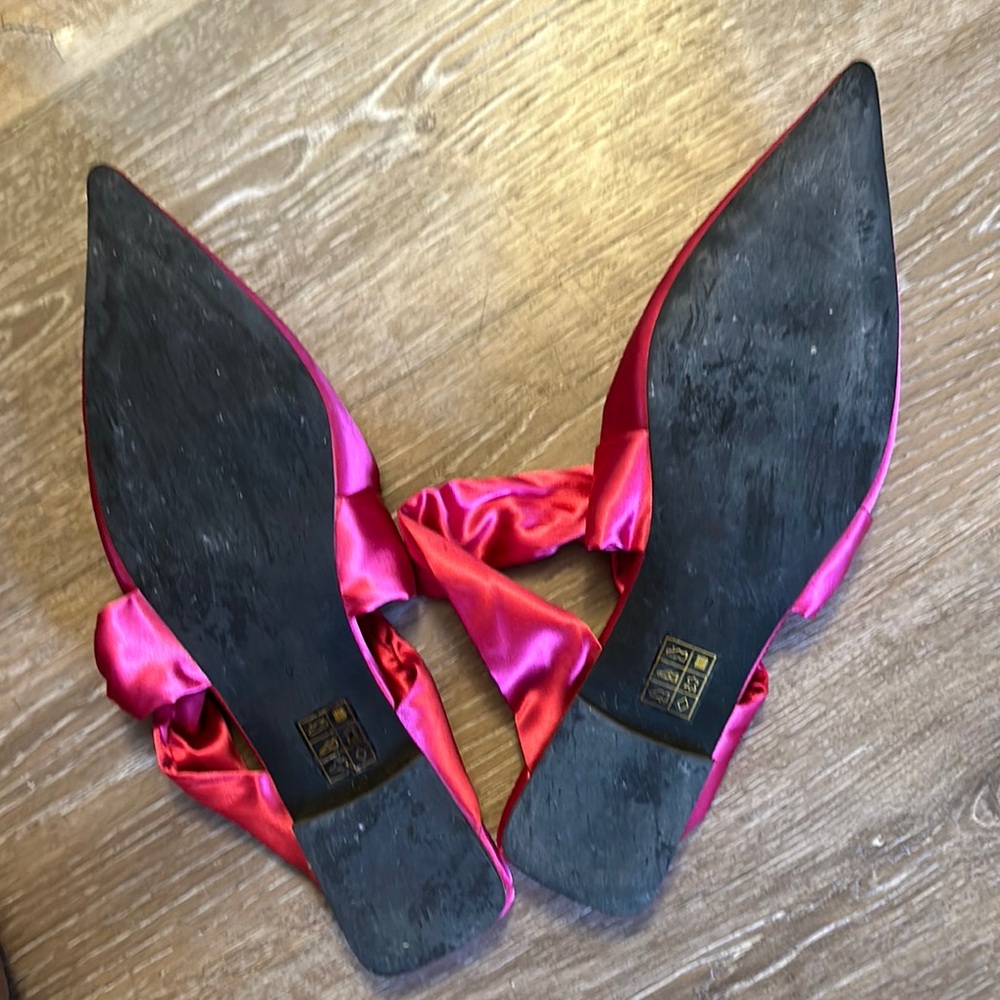 Jeffrey Campbell Women's Pink Satin Mules - Picture 3 of 4